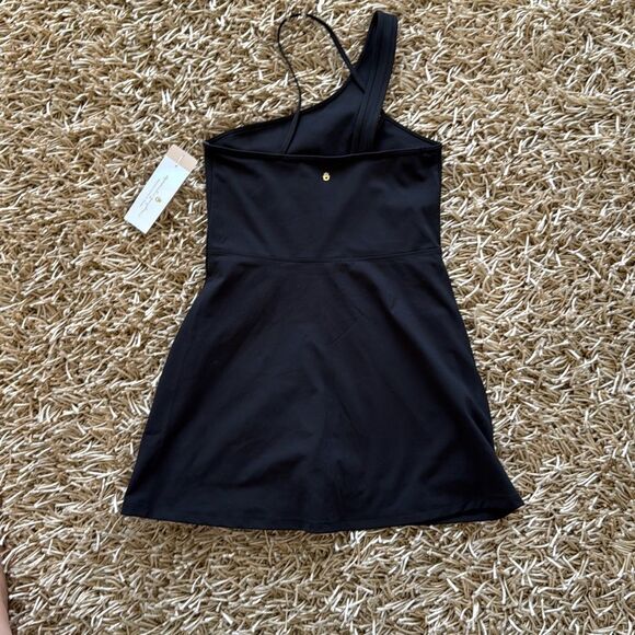 Spiritual Gangster Kaci Asymmetric Active Dress in Black Size S - Picture 5 of 7